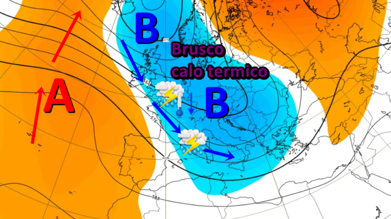 Fronte polare verso l’Italia giovedì