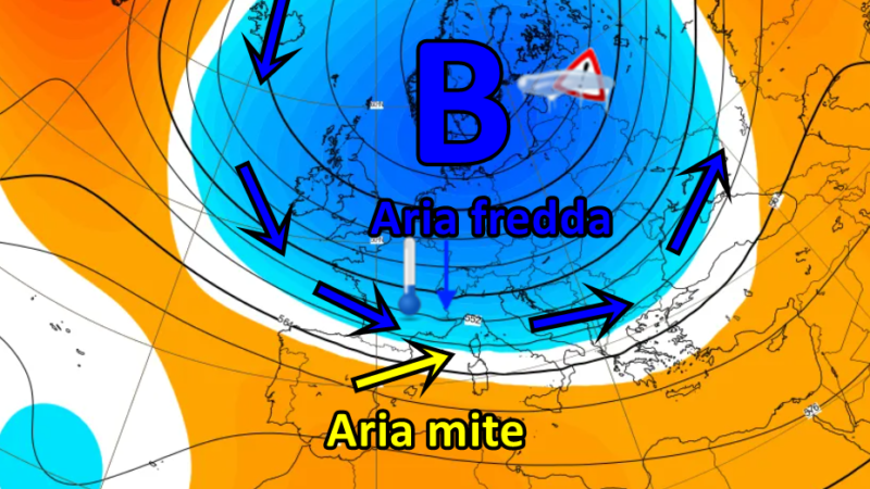 Vortice polare in discesa sull’Europa